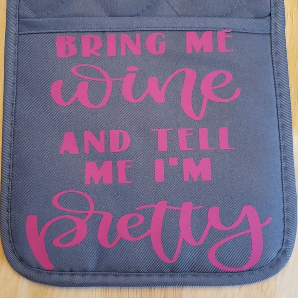 Pocket pot holder set " Bring me Wine" - Picture 2 of 6